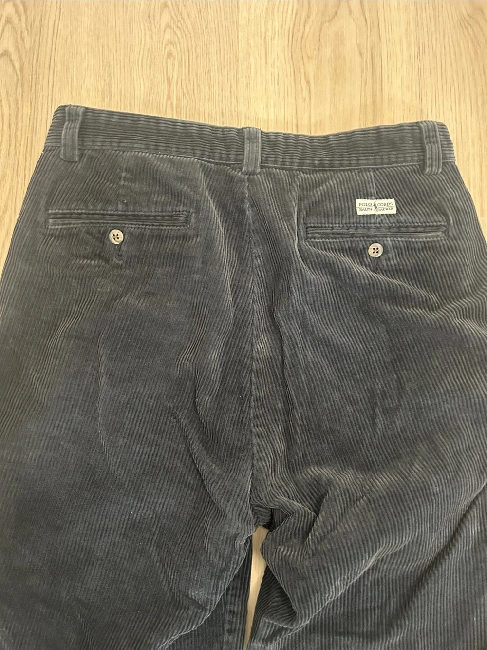 Classic Men's Polo Ralph Lauren navy blue Corduroy Pants size 33 x 32